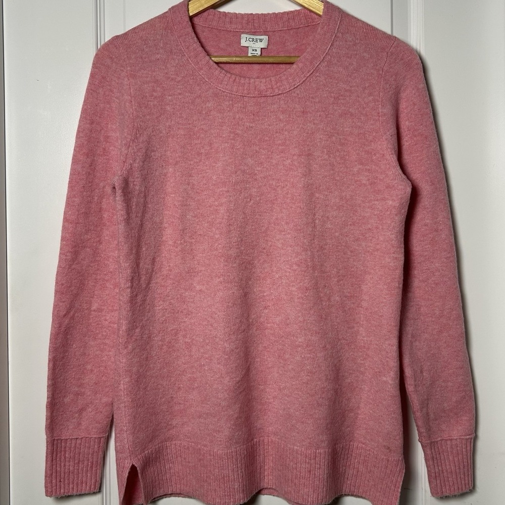 J. Crew Dusty Pink Crewneck Long Sleeve Sweater Coquette Preppy Ivy League Style